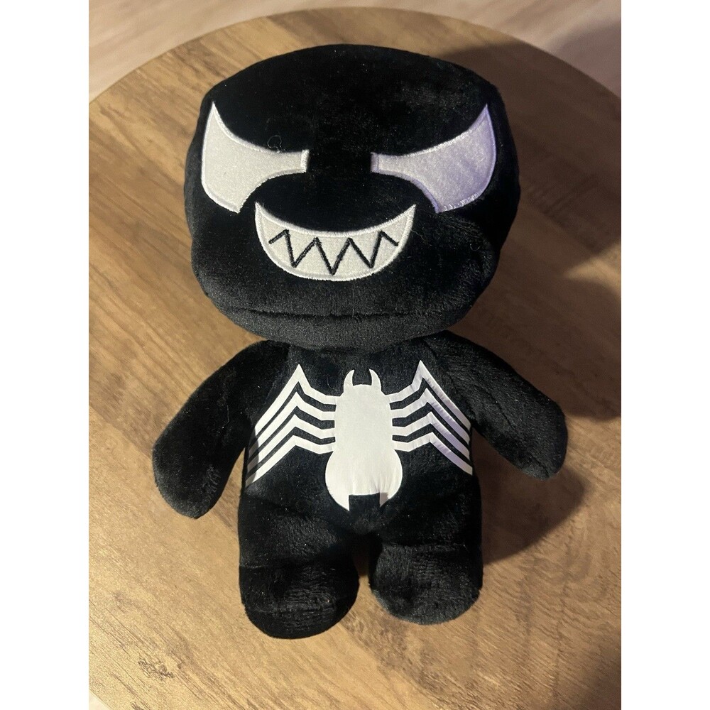 Marvel Venom Plush Stuffed Animal Toy, Black & White, Animation Theme